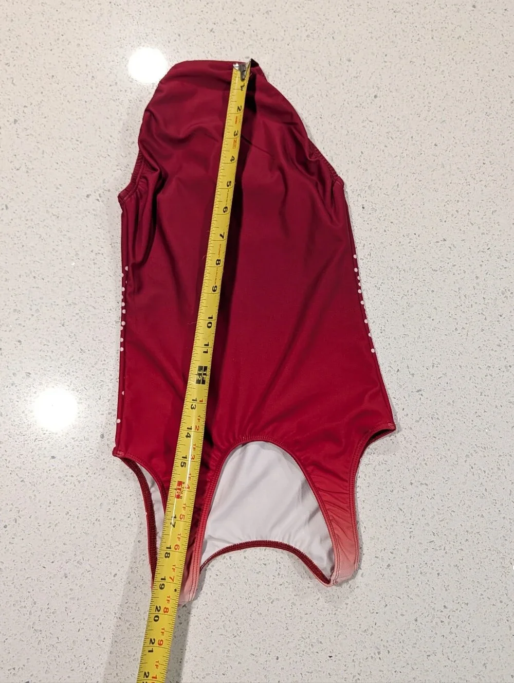 Ozone Gymnastics Leotard Christmas Red child Medium warrior style BELIEVE Xmas